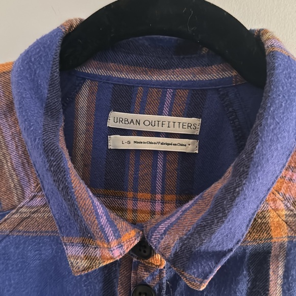 Urban Outfitters Plaid Flannel Button Down Top Size L - Picture 2 of 14